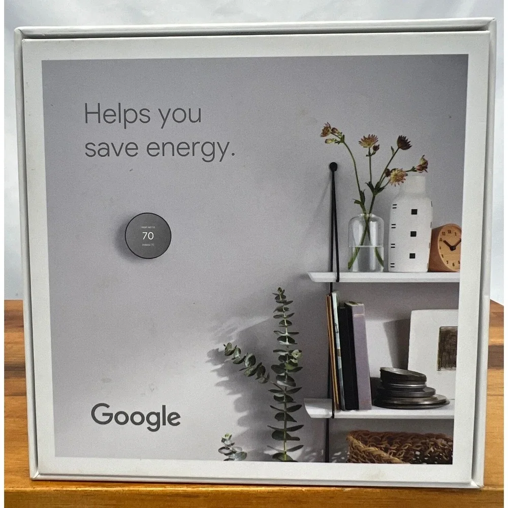 Google Nest Thermostat Smart Programmable G4CVZ Charcoal Gray New Open Box